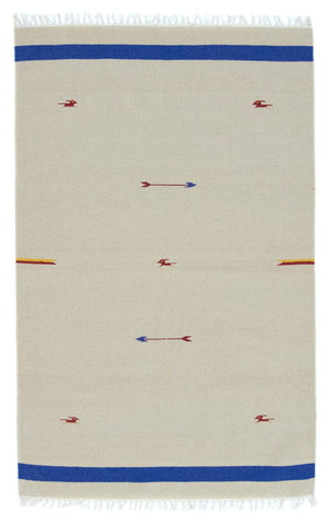 Kelim Teppich - Trendy 180 x 120 cm - beige
