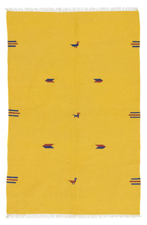 Kelim Teppich - Trendy 200 x 140 cm - gelb