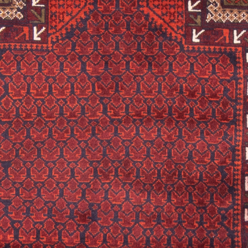 Belutsch Teppich - Gebetsteppich - 150 x 96 cm - rot