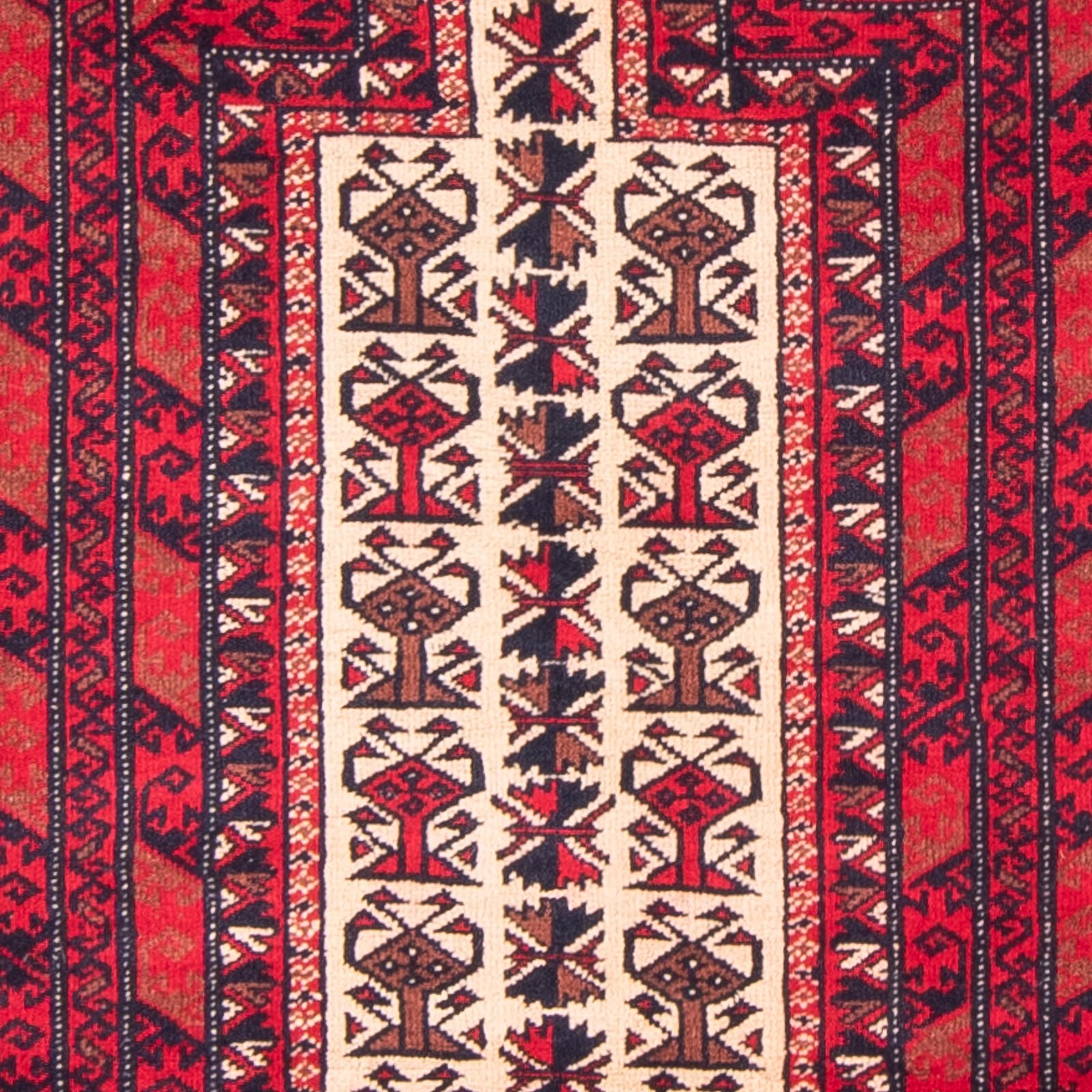 Belutsch Teppich - Gebetsteppich - 135 x 100 cm - beige