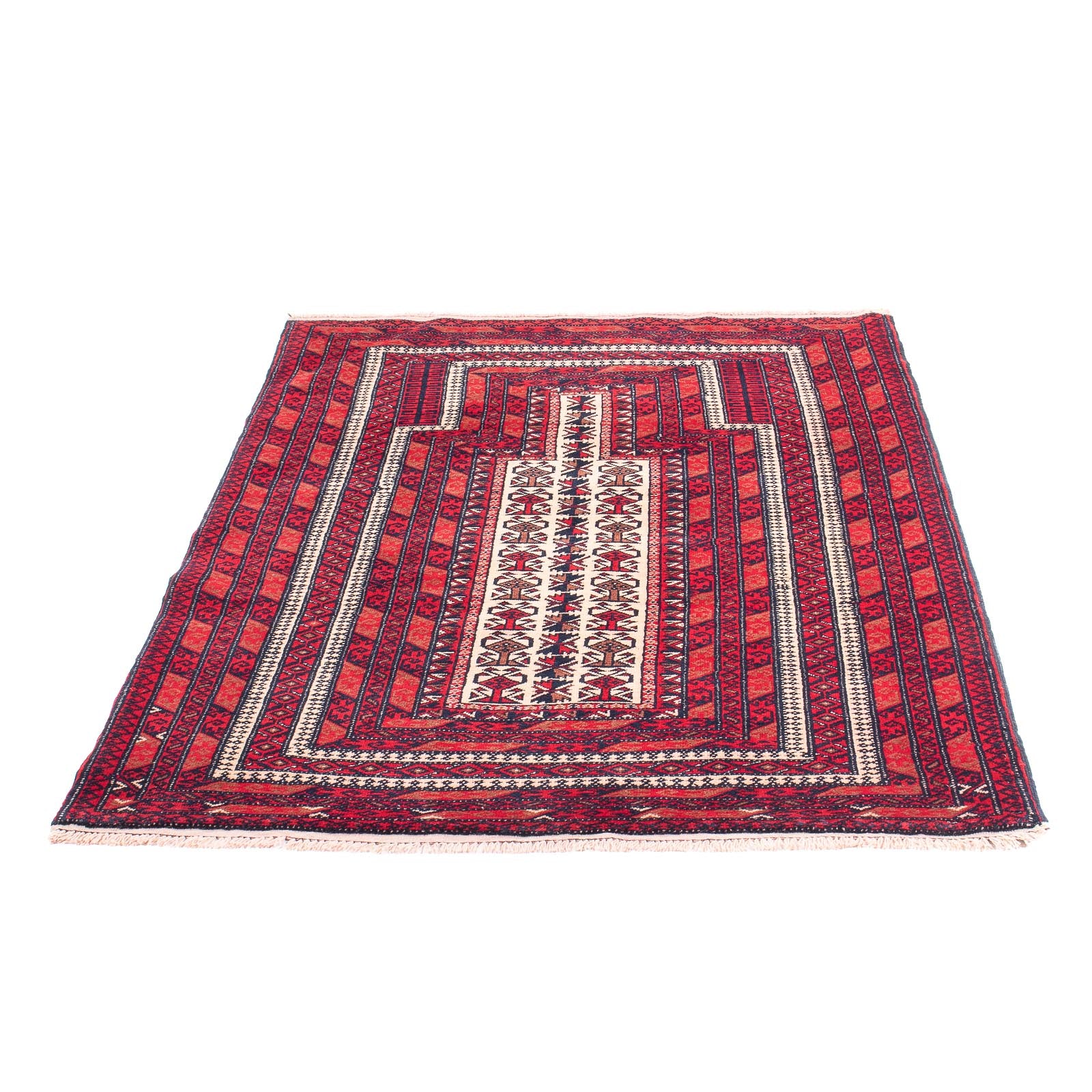 Belutsch Teppich - Gebetsteppich - 135 x 100 cm - beige