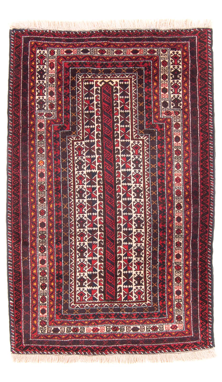 Belutsch Teppich - Gebetsteppich - 150 x 102 cm - beige
