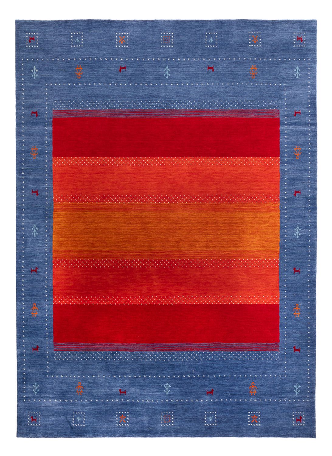 Gabbeh Teppich - Loribaft Softy - 240 x 170 cm - blau