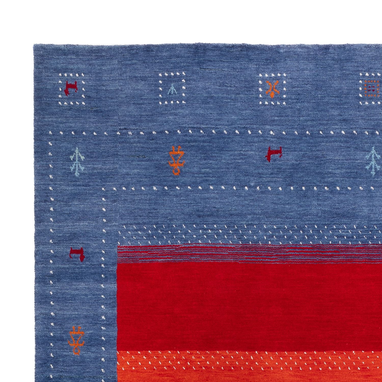 Gabbeh Teppich - Loribaft Softy - 240 x 170 cm - blau
