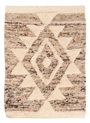 Wollteppich - 90 x 60 cm - hellbeige