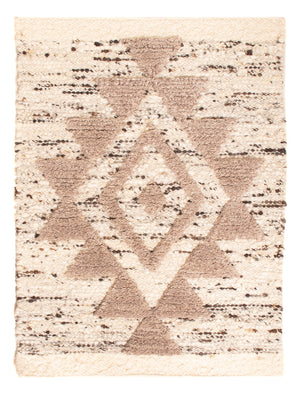 Wollteppich - 90 x 60 cm - hellbeige