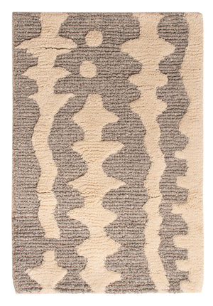 Wollteppich - 90 x 60 cm - beige