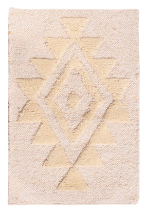 Wollteppich - 90 x 60 cm - beige