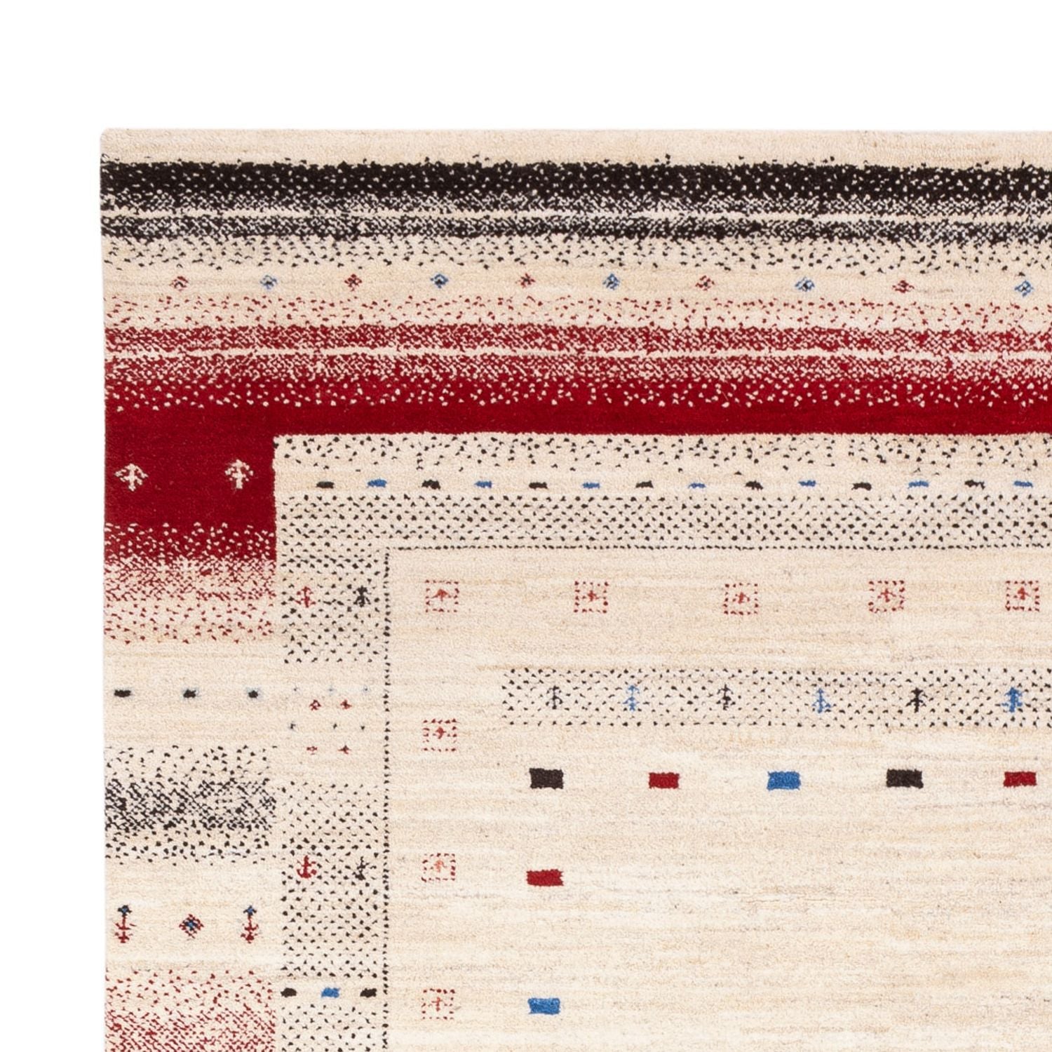 Gabbeh Teppich - Loribaft Indus - 242 x 168 cm - creme