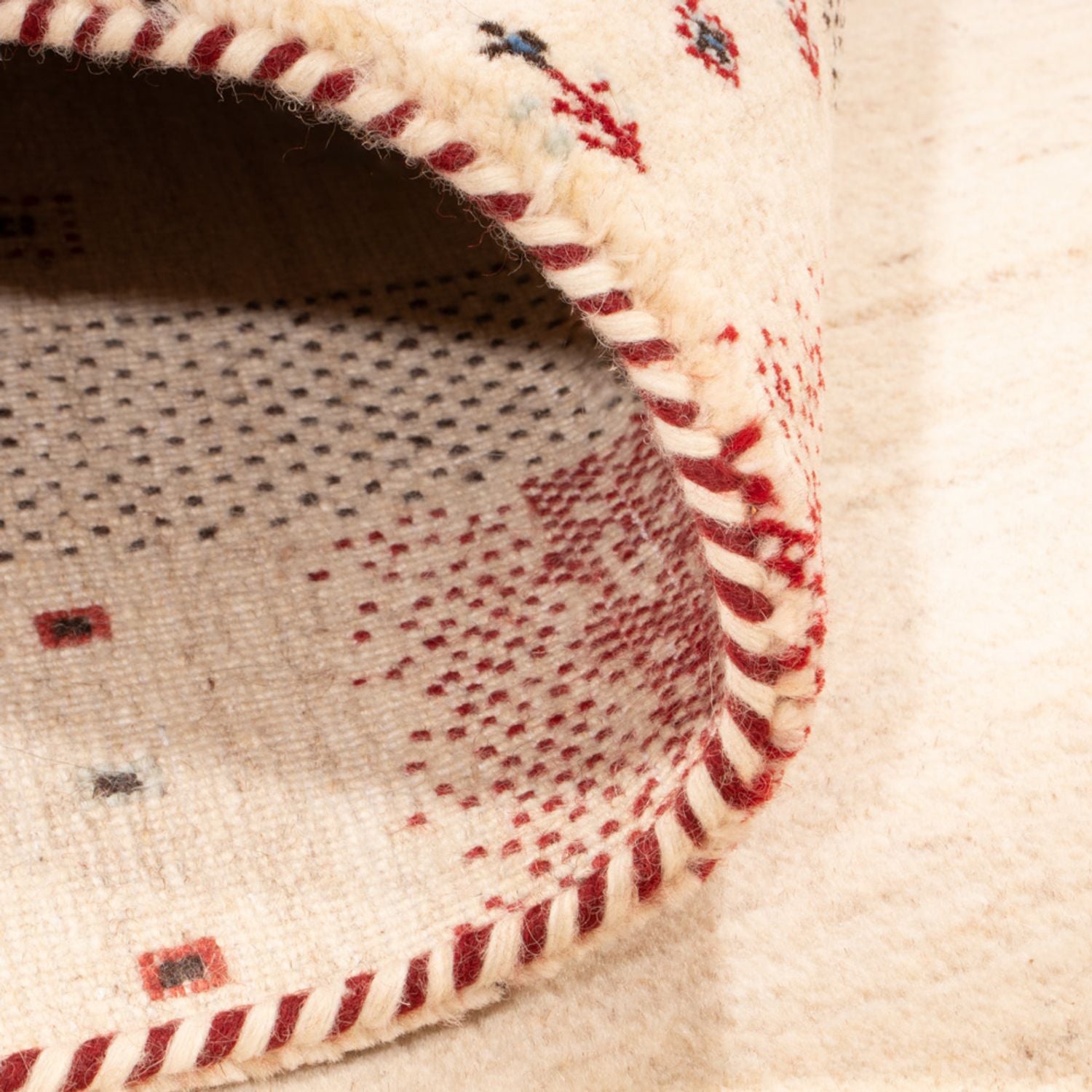 Gabbeh Teppich - Loribaft Indus - 242 x 168 cm - creme