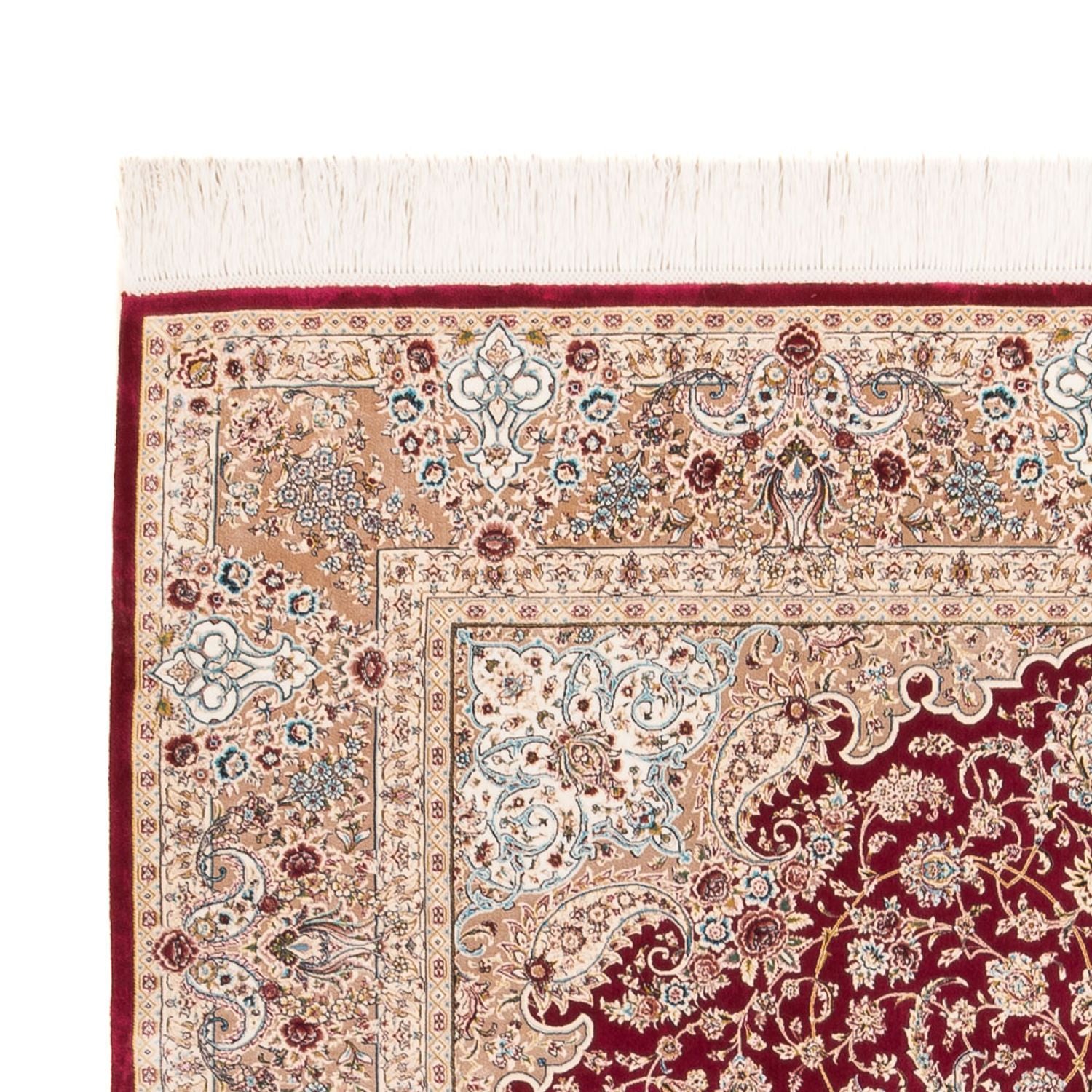 Seidenteppich - Ghom Seide - Premium - 227 x 145 cm - rot