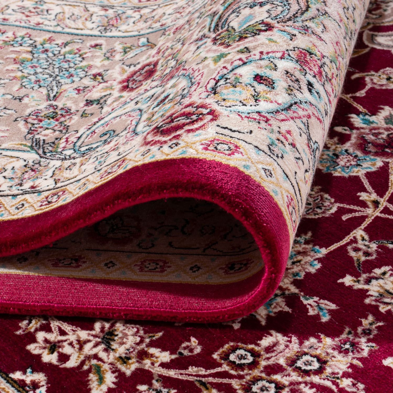 Seidenteppich - Ghom Seide - Premium - 227 x 145 cm - rot