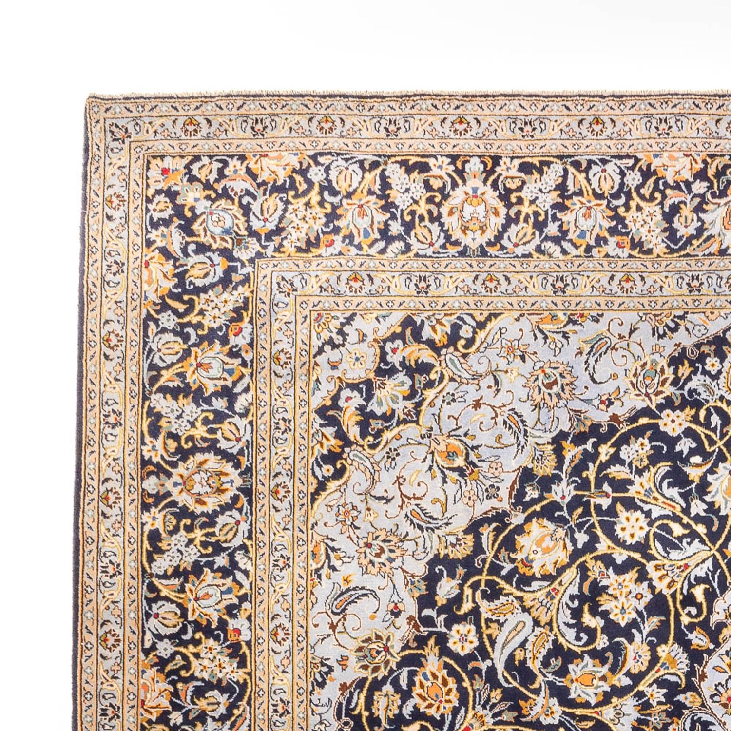 Perserteppich - Keshan - 425 x 307 cm - dunkelblau