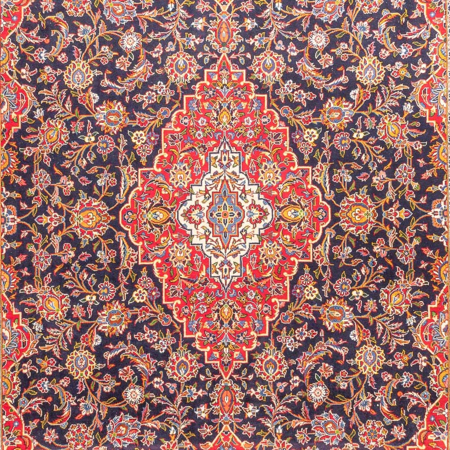 Perserteppich - Keshan - 445 x 310 cm - dunkelblau