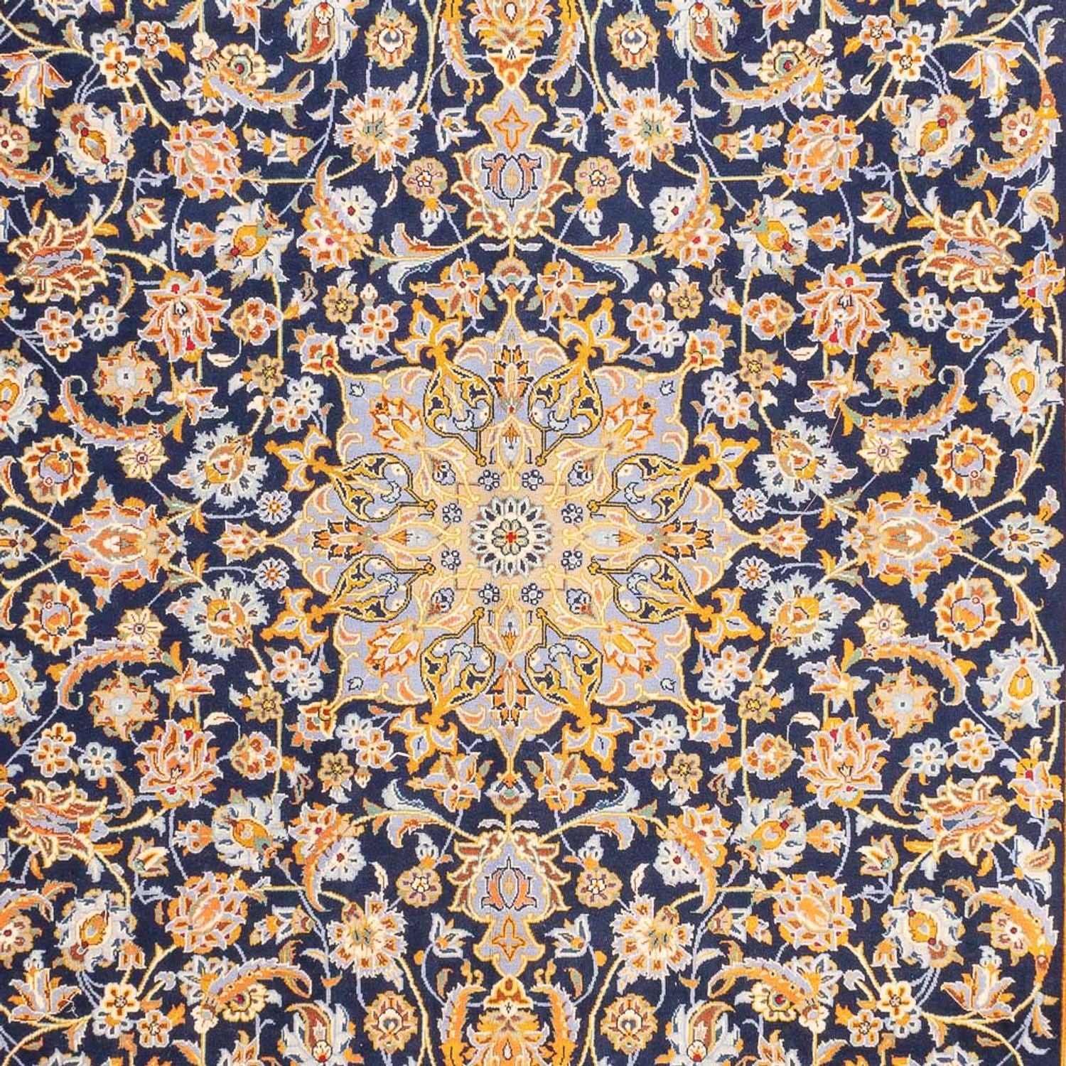 Perserteppich - Keshan - 402 x 288 cm - dunkelblau