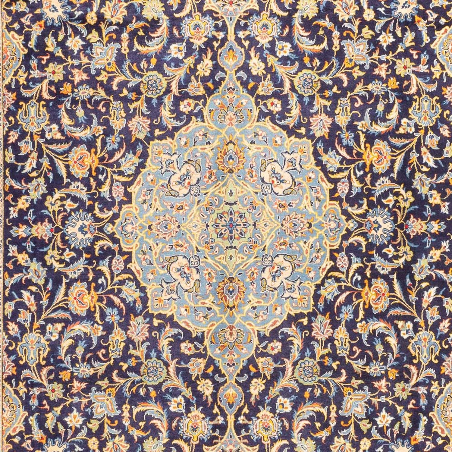 Perserteppich - Keshan quadratisch  - 410 x 395 cm - dunkelblau