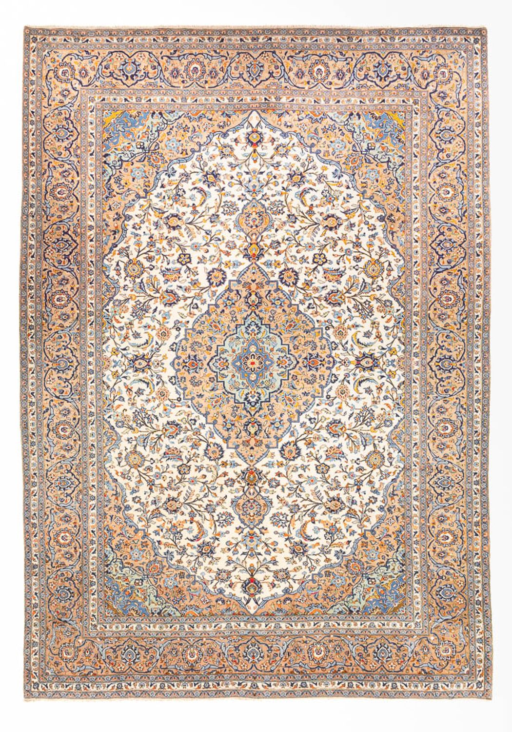 Perserteppich - Keshan - 405 x 302 cm - dunkelbeige