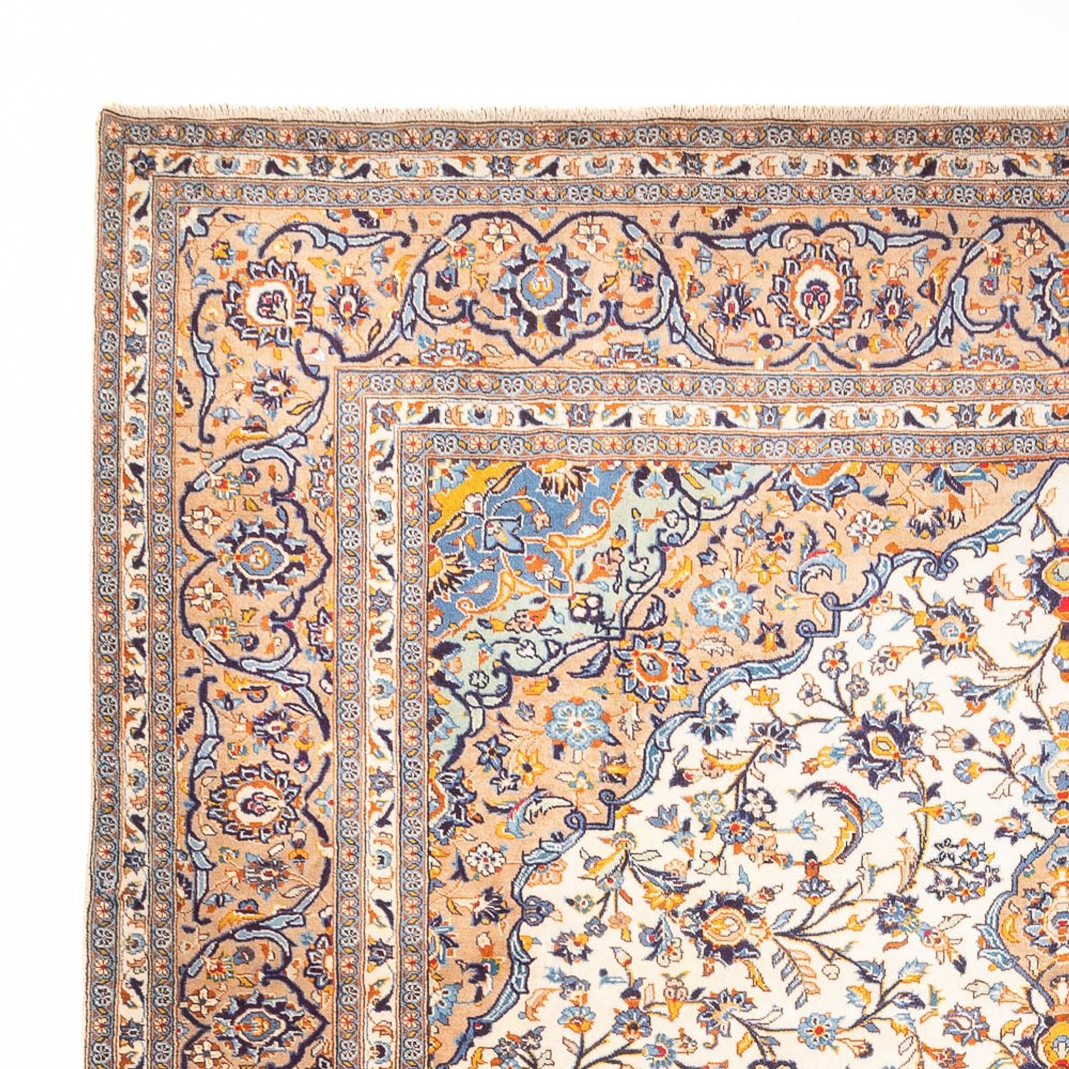 Perserteppich - Keshan - 405 x 302 cm - dunkelbeige