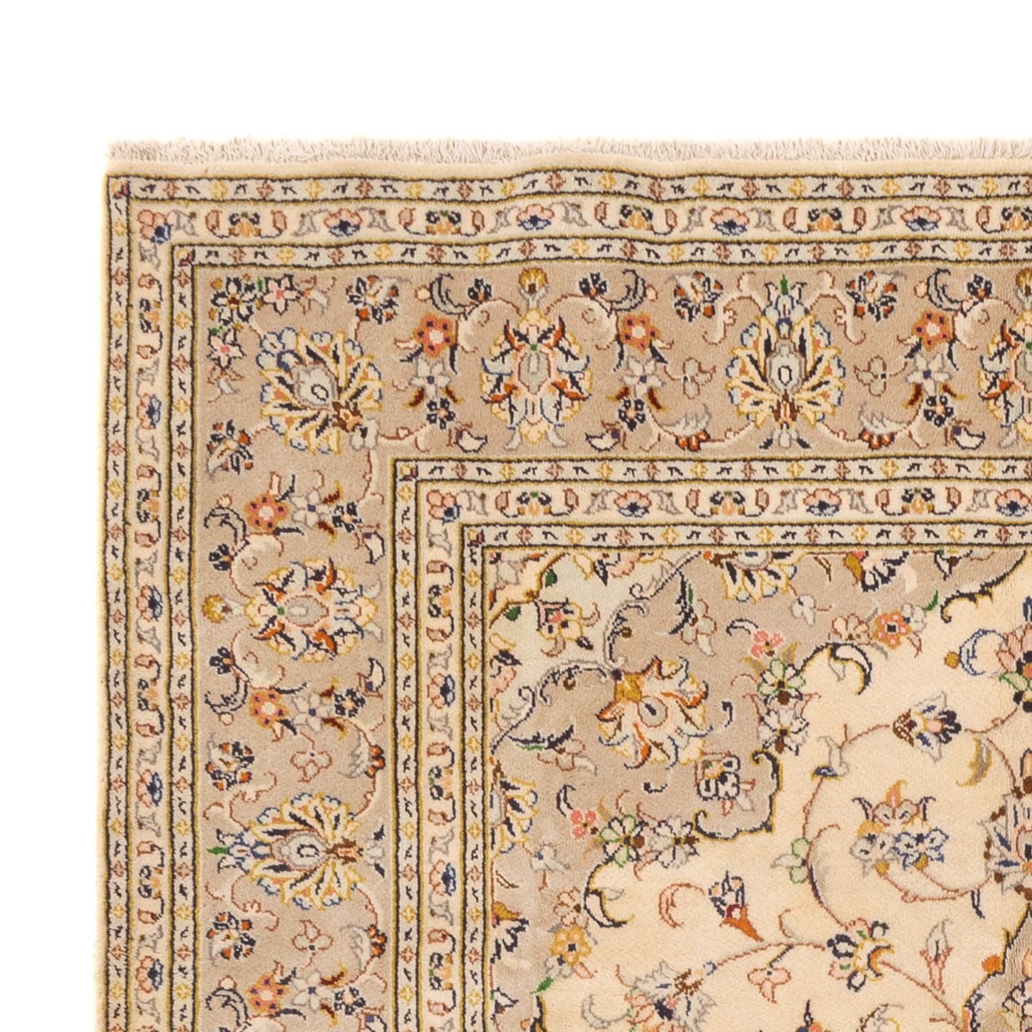 Perserteppich - Keshan - 295 x 194 cm - hellbeige