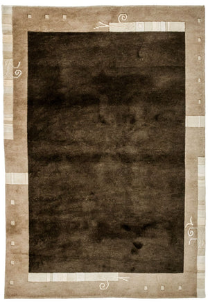 Nepal Teppich 197 x 143 cm - braun