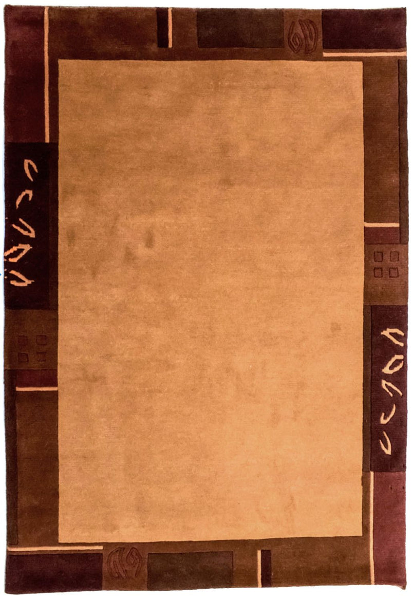 Nepal Teppich 201 x 146 cm - orange