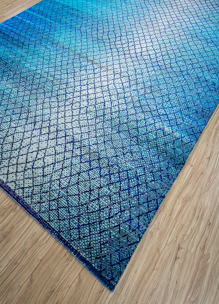 Wollteppich - 300 x 240 cm - hellblau