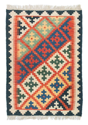 Kelim Teppich - Splash 92 x 65 cm - mehrfarbig