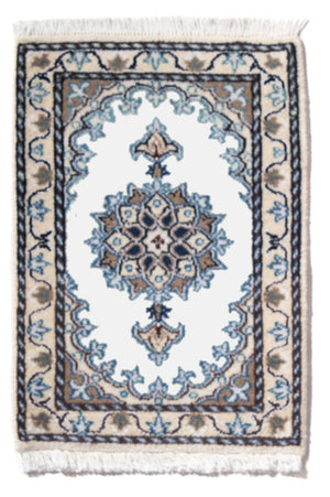 Perserteppich - Nain - 60 x 40 cm - hellblau