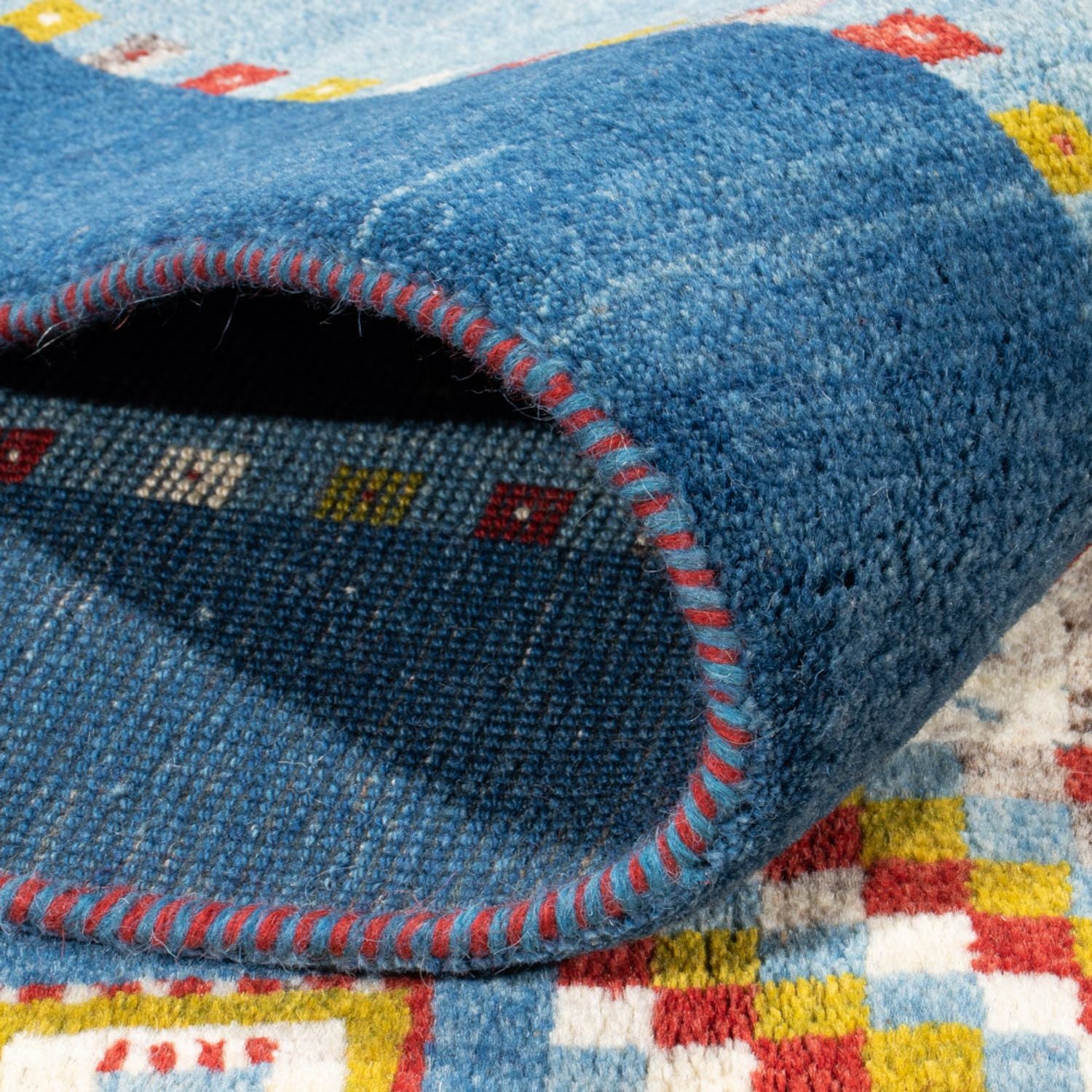 Gabbeh Teppich - Perser - 204 x 151 cm - blau