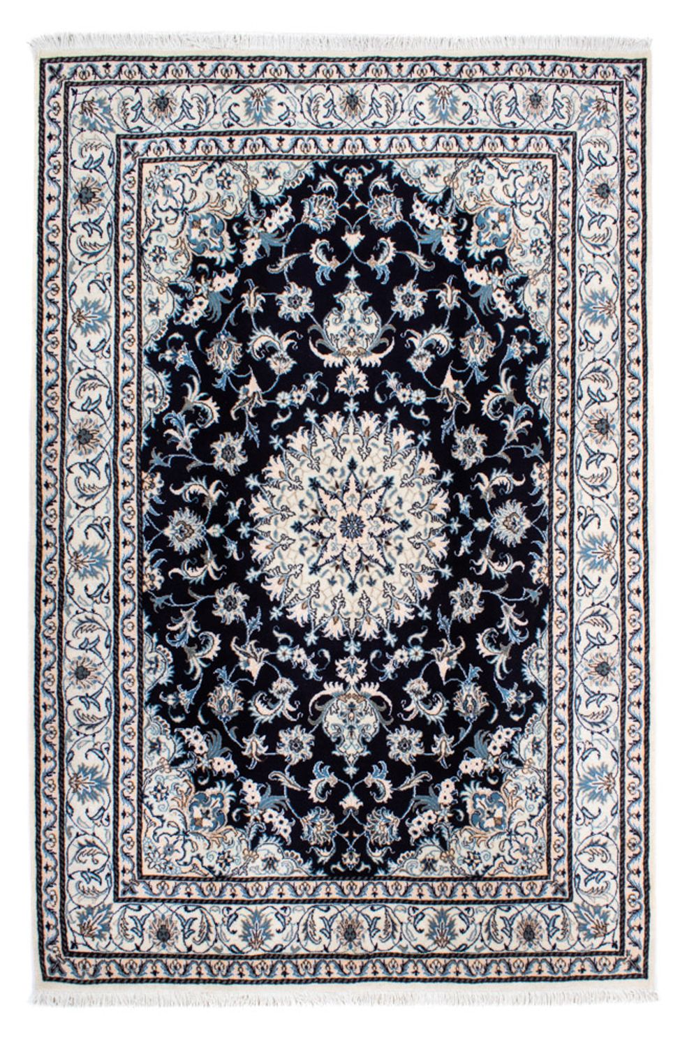 Perserteppich - Nain - 239 x 166 cm - dunkelblau