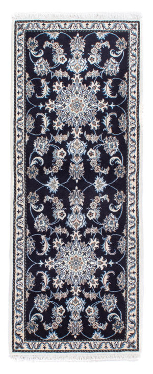 Läufer Perser - Nain - 196 x 76 cm - dunkelblau