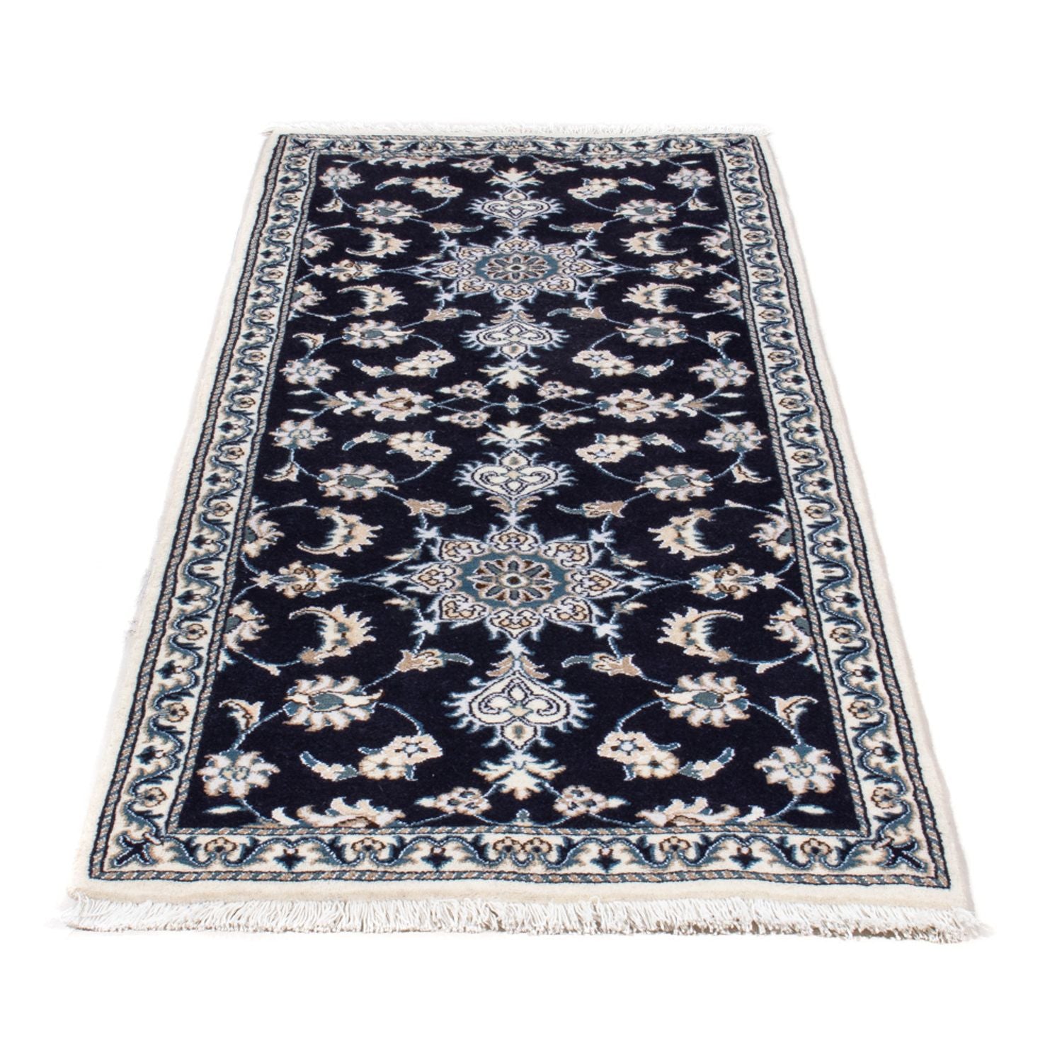 Läufer Perser - Nain - 202 x 78 cm - dunkelblau