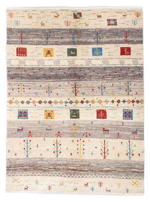 Gabbeh Teppich - Perser - 187 x 148 cm - natur