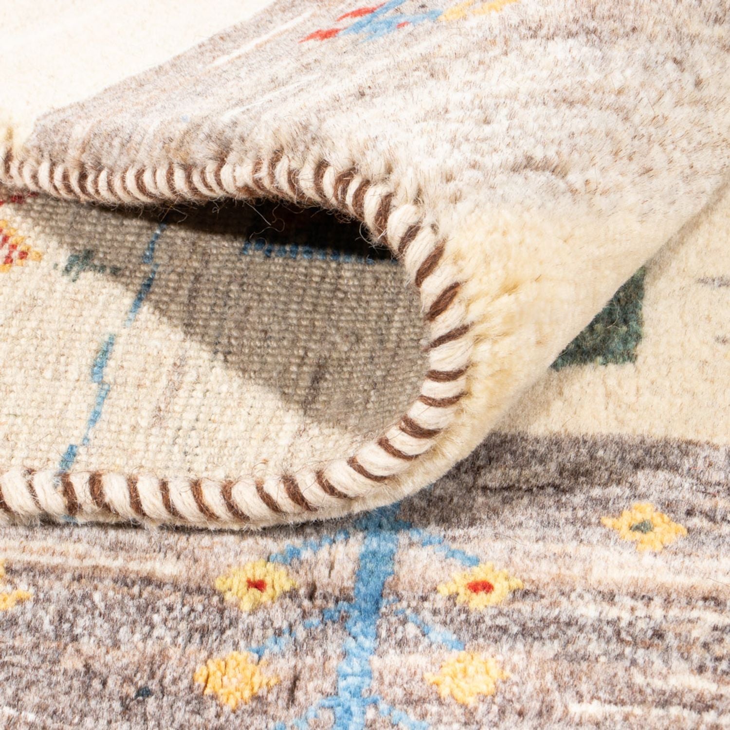Gabbeh Teppich - Perser - 187 x 148 cm - natur