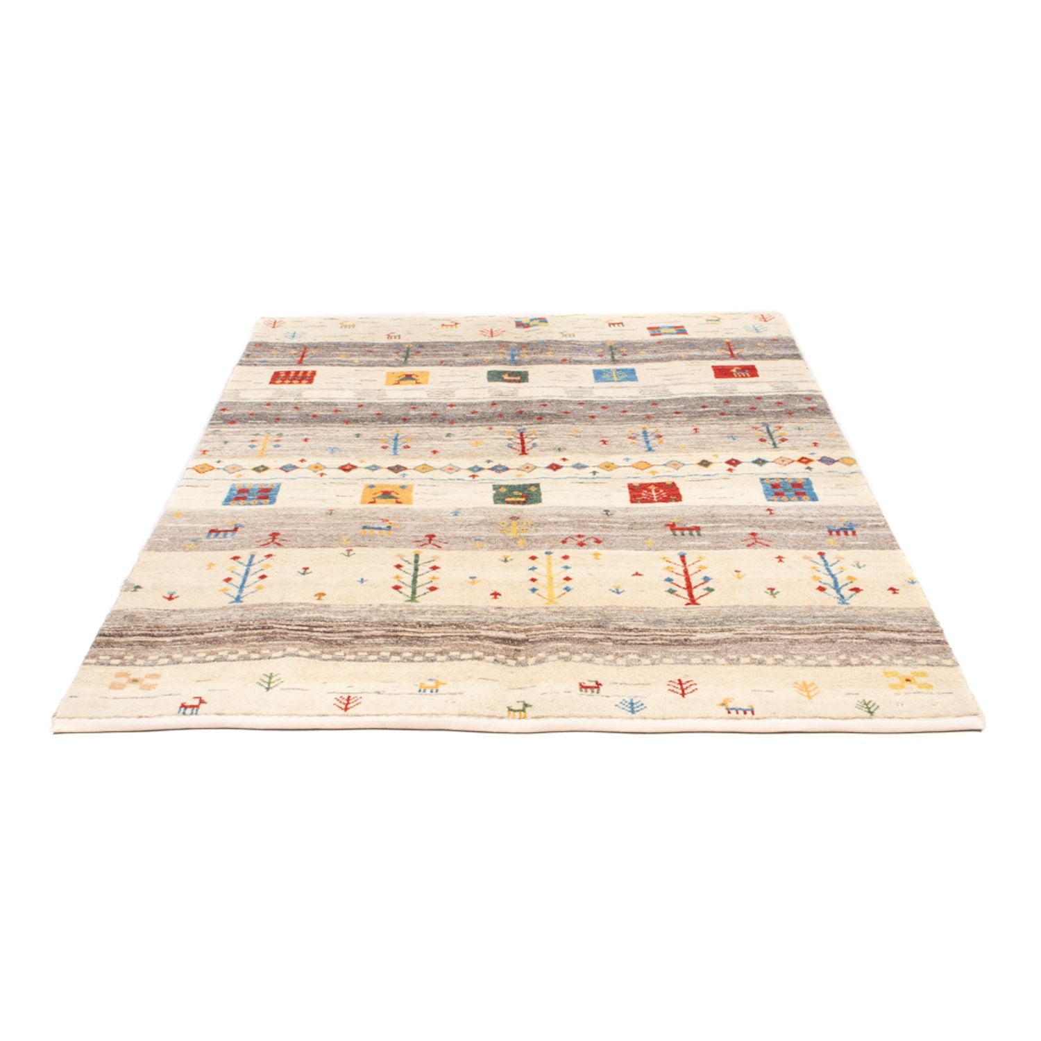 Gabbeh Teppich - Perser - 187 x 148 cm - natur