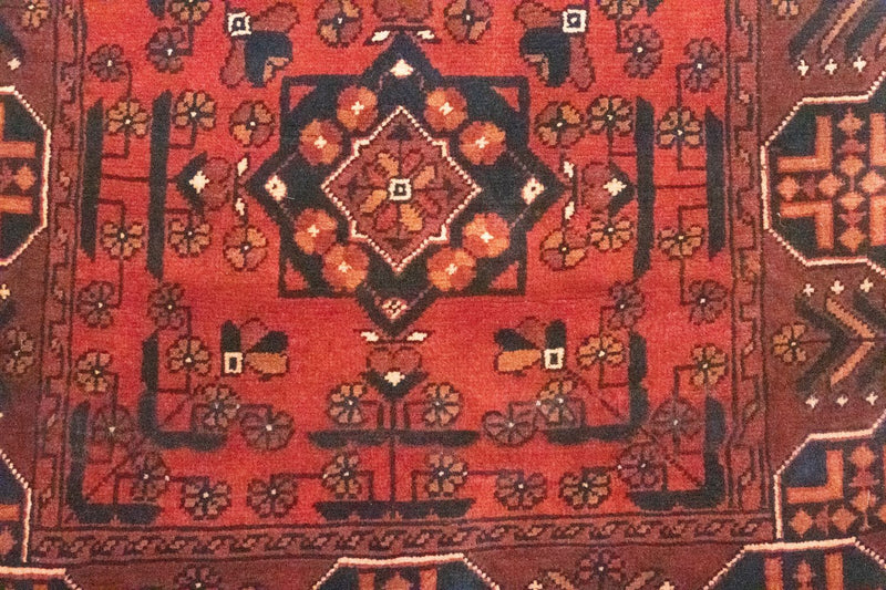Afghan Teppich - Kunduz 288 x 78 cm - rot