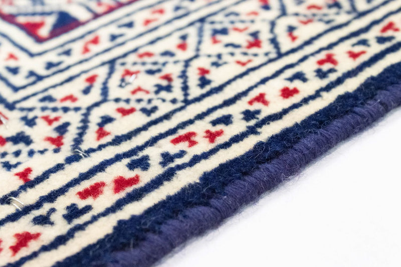 Turkaman Teppich 90 x 62 cm - blau