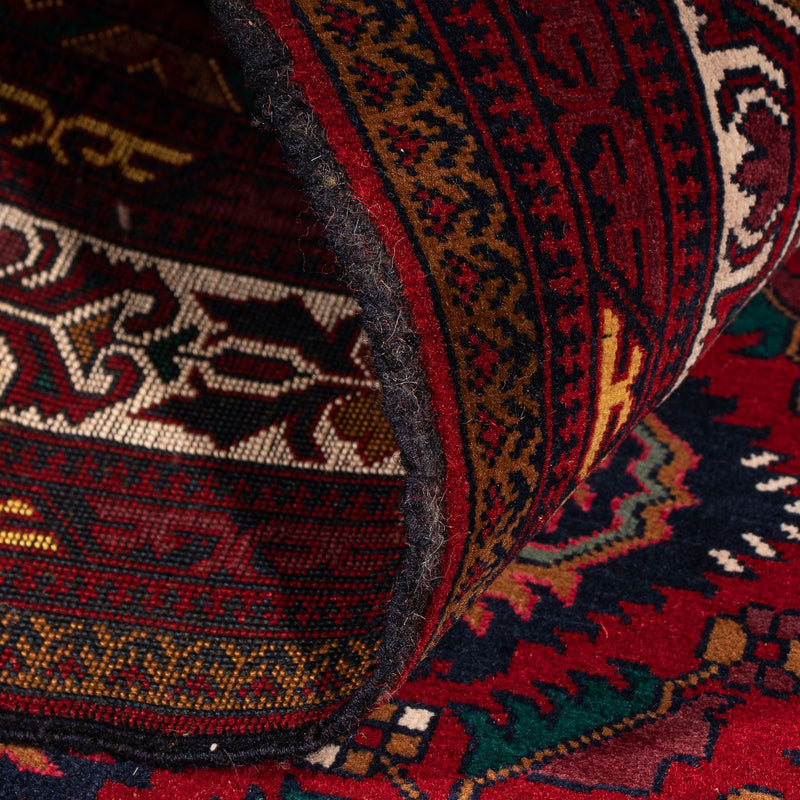 Afghan Teppich 145 x 93 cm - dunkelrot