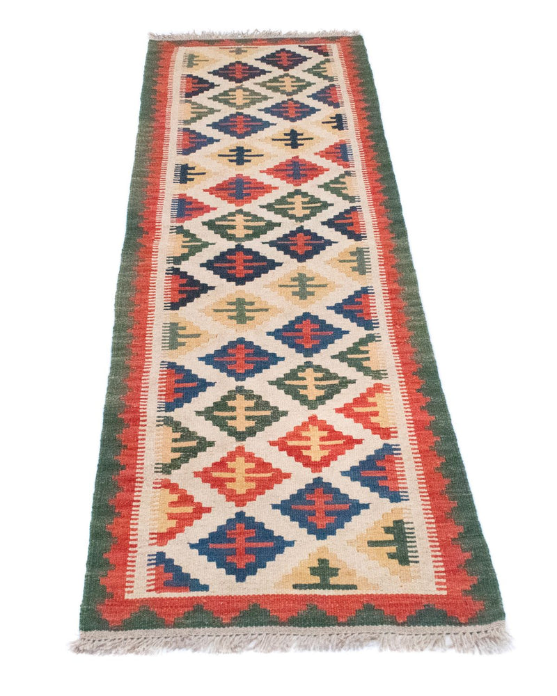Kelim Teppich - Splash 192 x 62 cm - beige