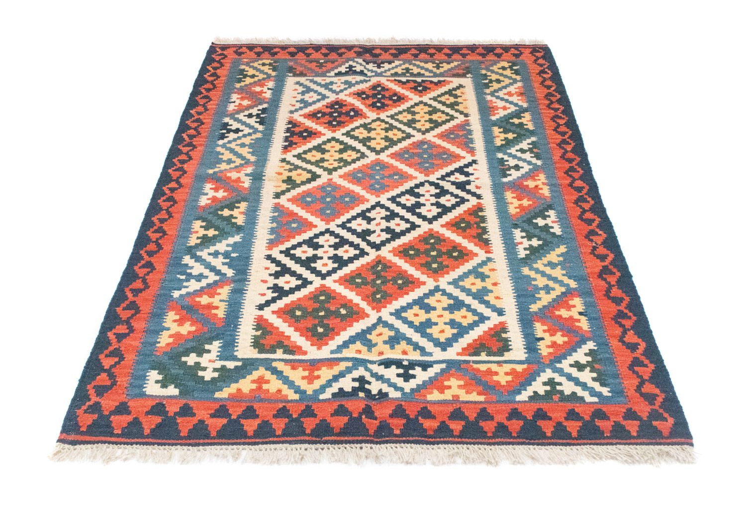 Kelim Teppich - Splash 187 x 127 cm - beige