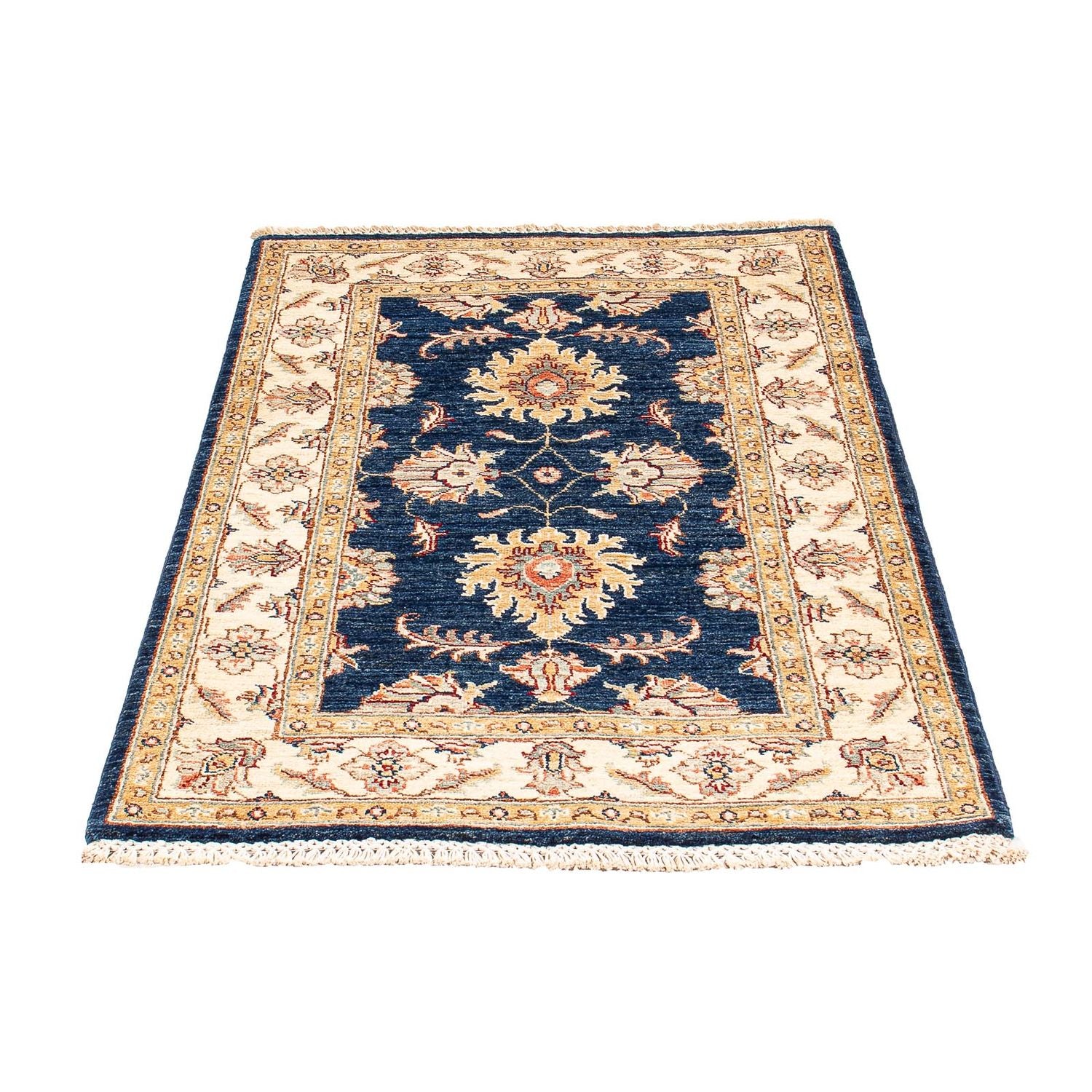 Ziegler Teppich 124 x 79 cm - dunkelblau