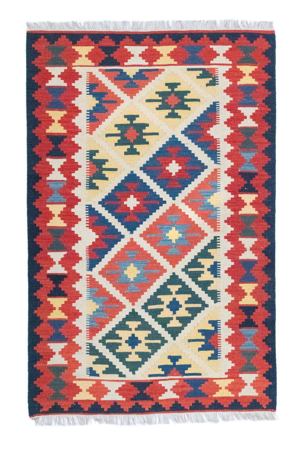 Kelim Teppich - Splash 190 x 120 cm - beige