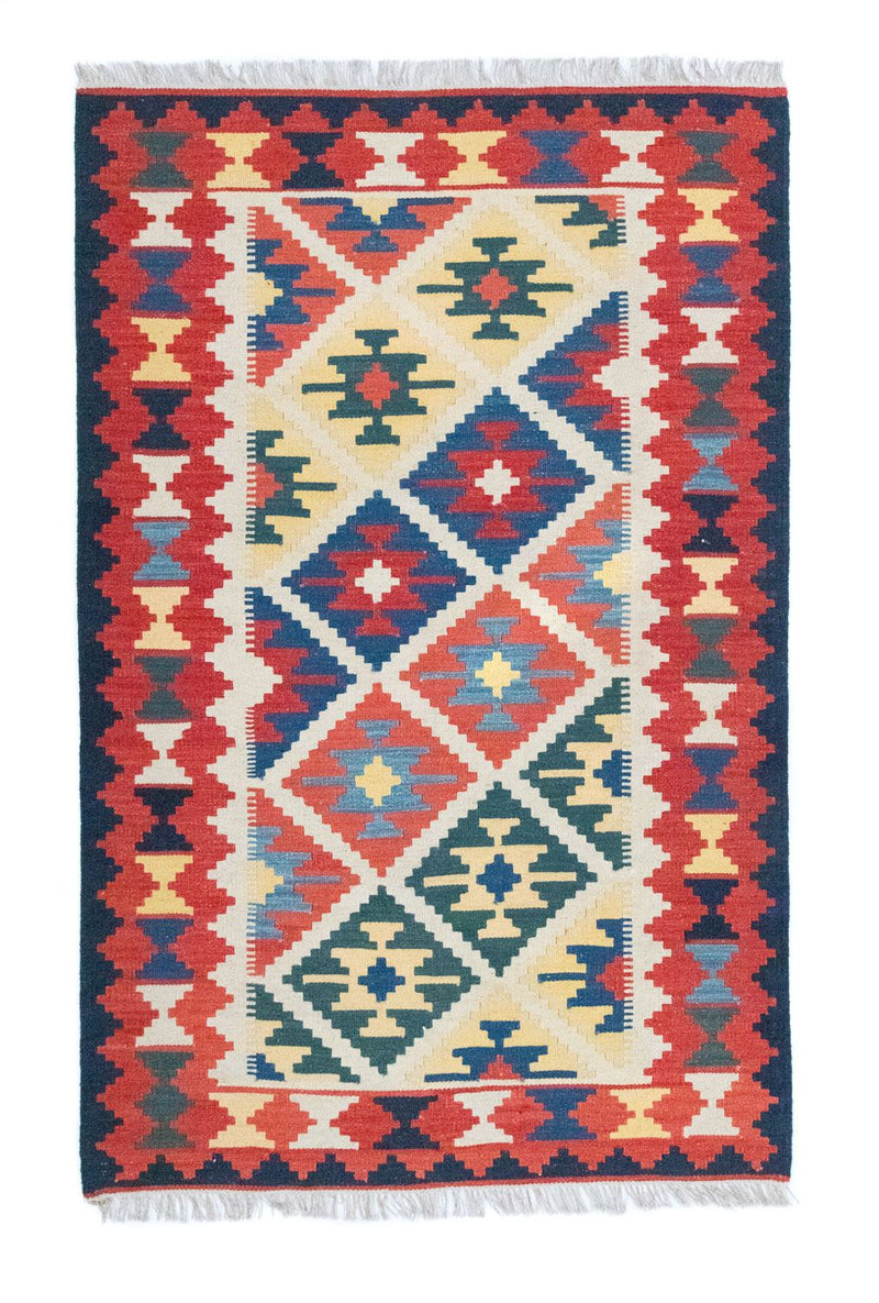 Kelim Teppich - Splash 190 x 120 cm - beige