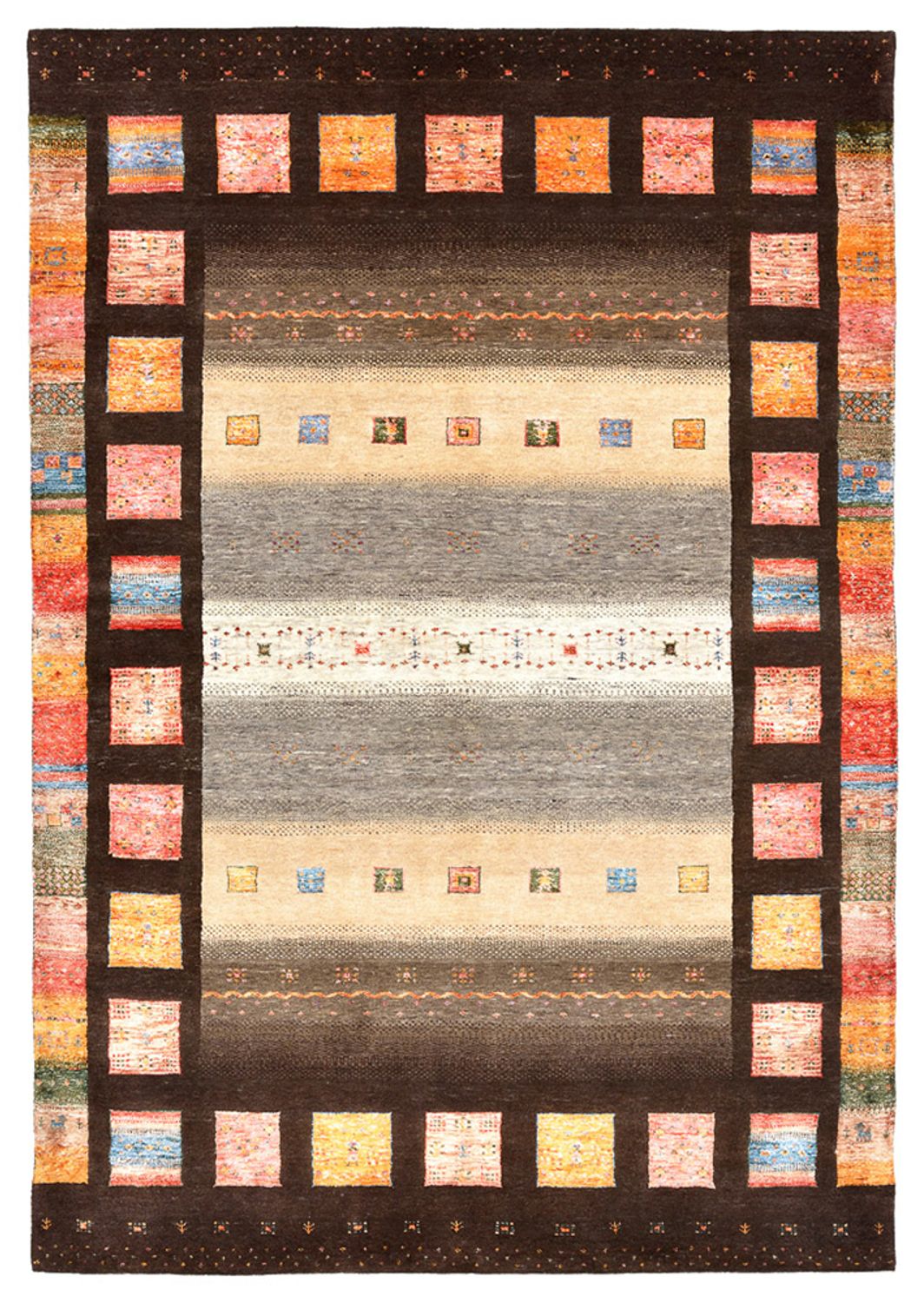 Gabbeh Teppich - Loribaft Indus - 249 x 174 cm - mehrfarbig