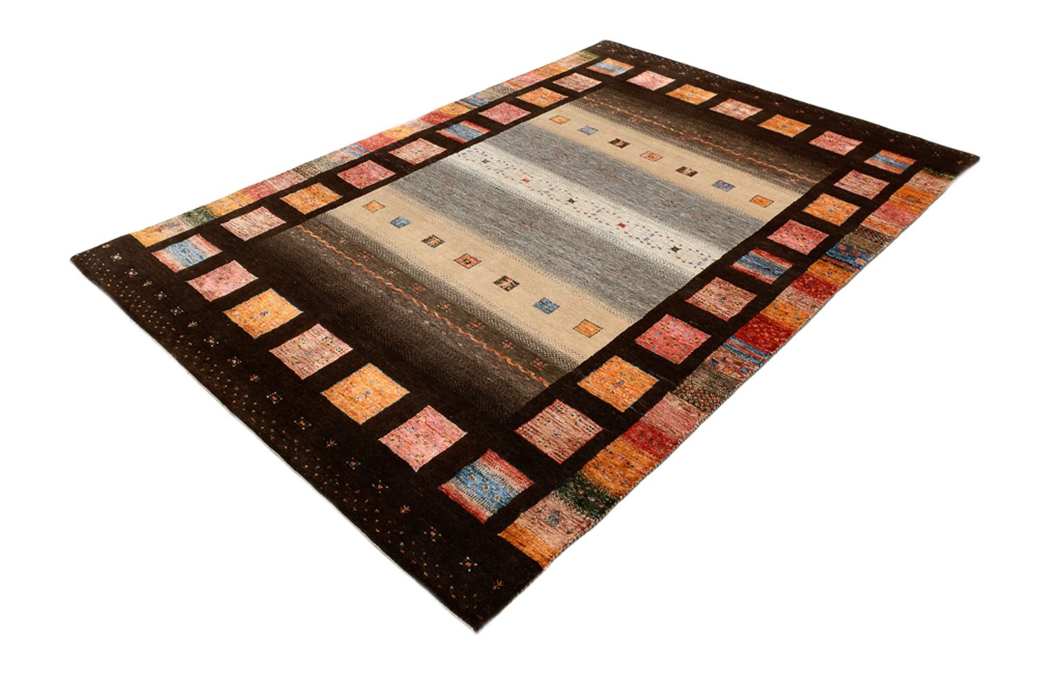 Gabbeh Teppich - Loribaft Indus - 249 x 174 cm - mehrfarbig