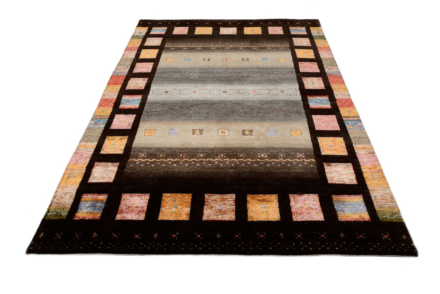 Gabbeh Teppich - Loribaft Indus - 249 x 174 cm - mehrfarbig