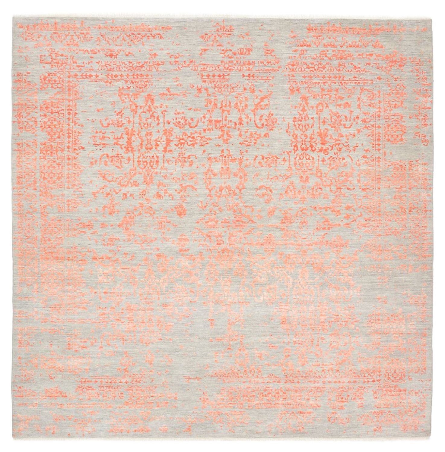 Designer Teppich quadratisch  - 254 x 251 cm - orange