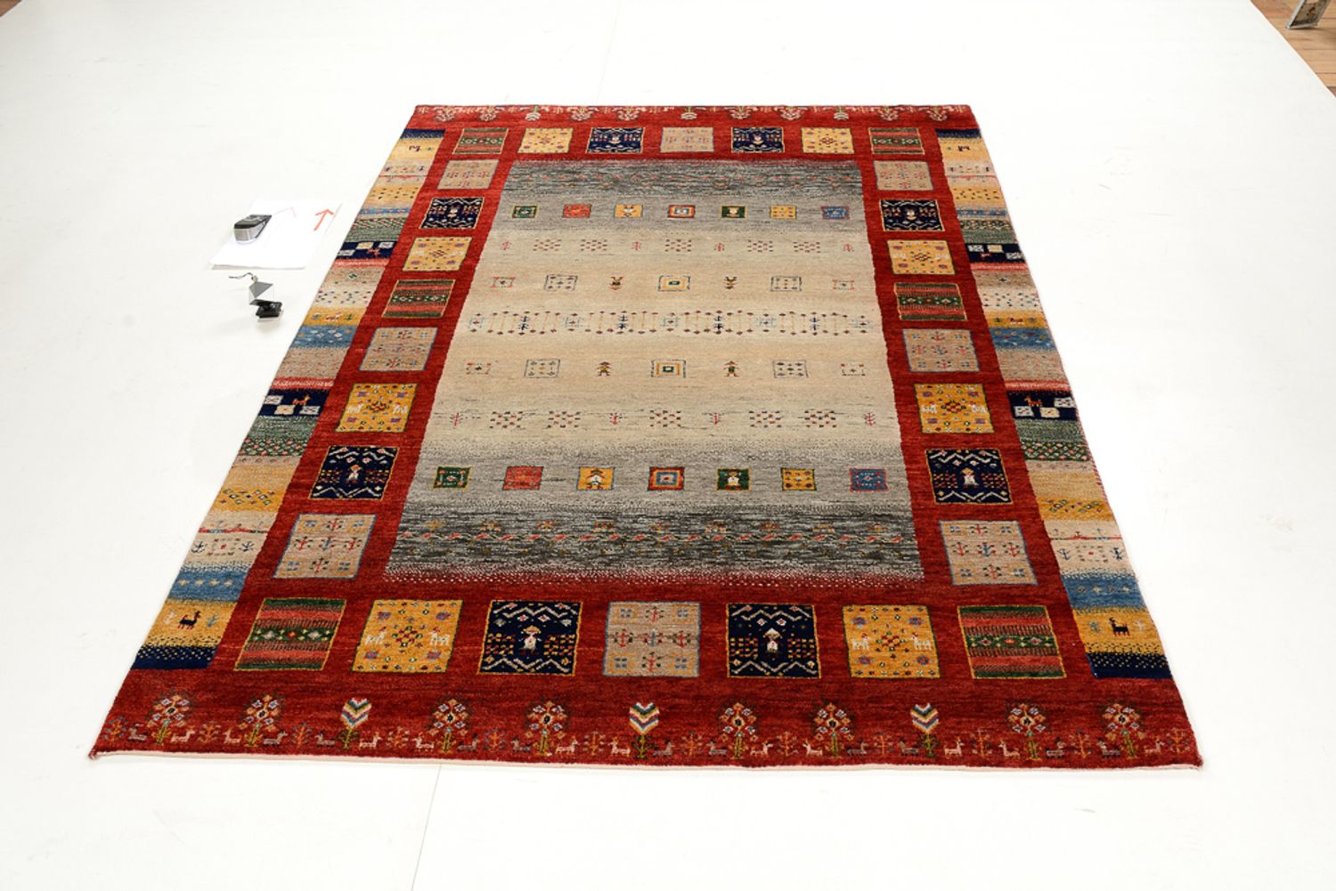 Gabbeh Teppich - Loribaft Indus - 204 x 150 cm - mehrfarbig
