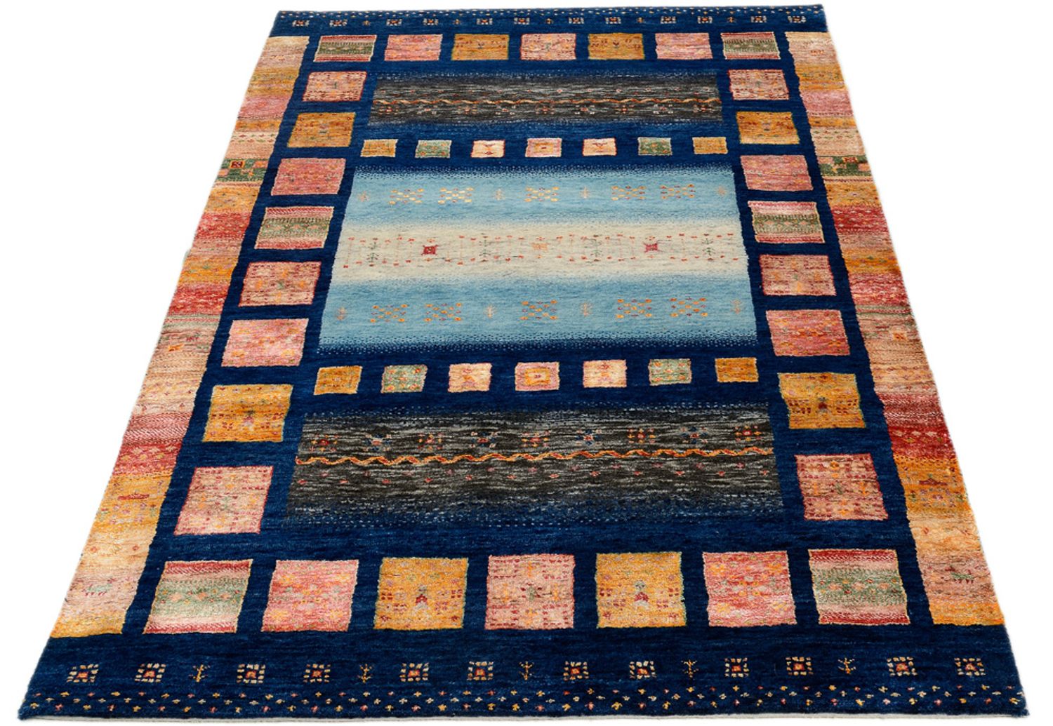 Gabbeh Teppich - Loribaft Indus - 187 x 125 cm - mehrfarbig