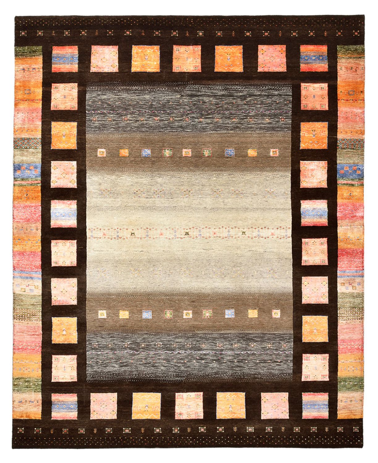 Gabbeh Teppich - Loribaft Indus - 307 x 250 cm - mehrfarbig